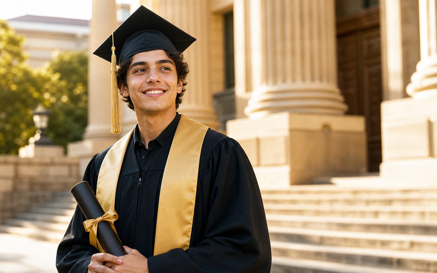 Graduation celebration portrait